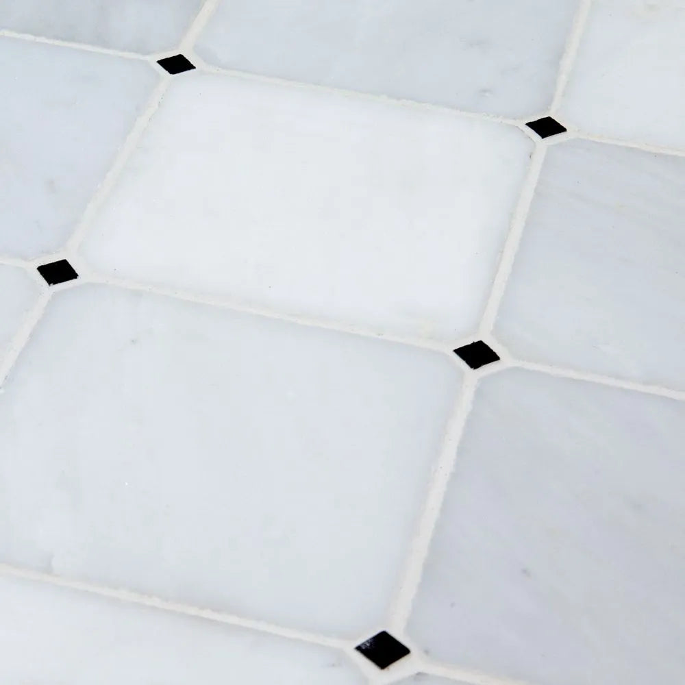 Octagon Mosaic 11x11 Black Dot