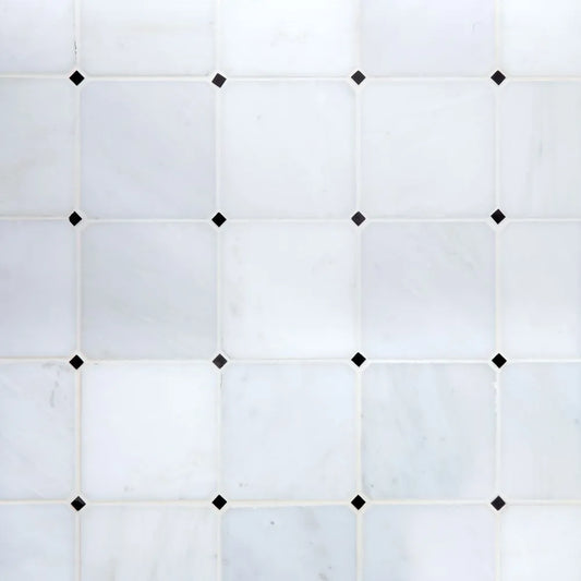Octagon Mosaic 11x11 Black Dot