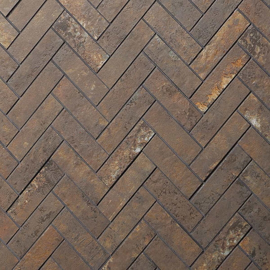 Copper Herringbone Matte