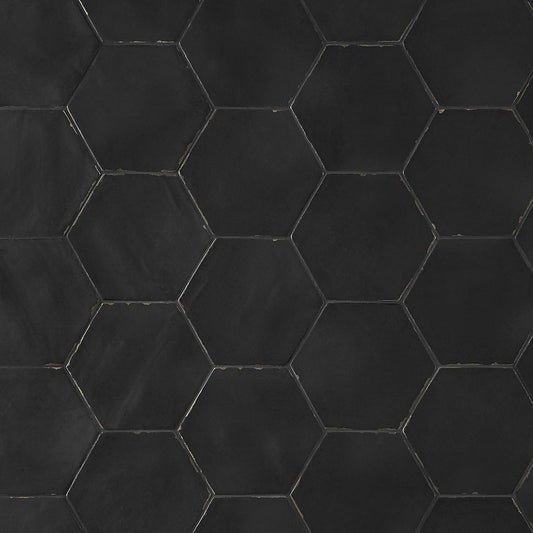 Sorrentine Nero 6" Hex Frosted