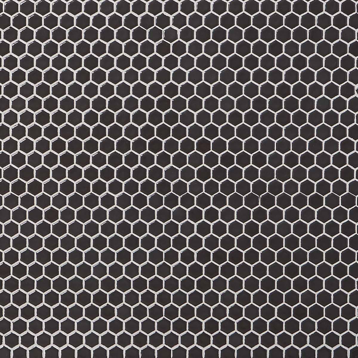 Rimmed Charcoal 1" Hex Polished (discontinued)