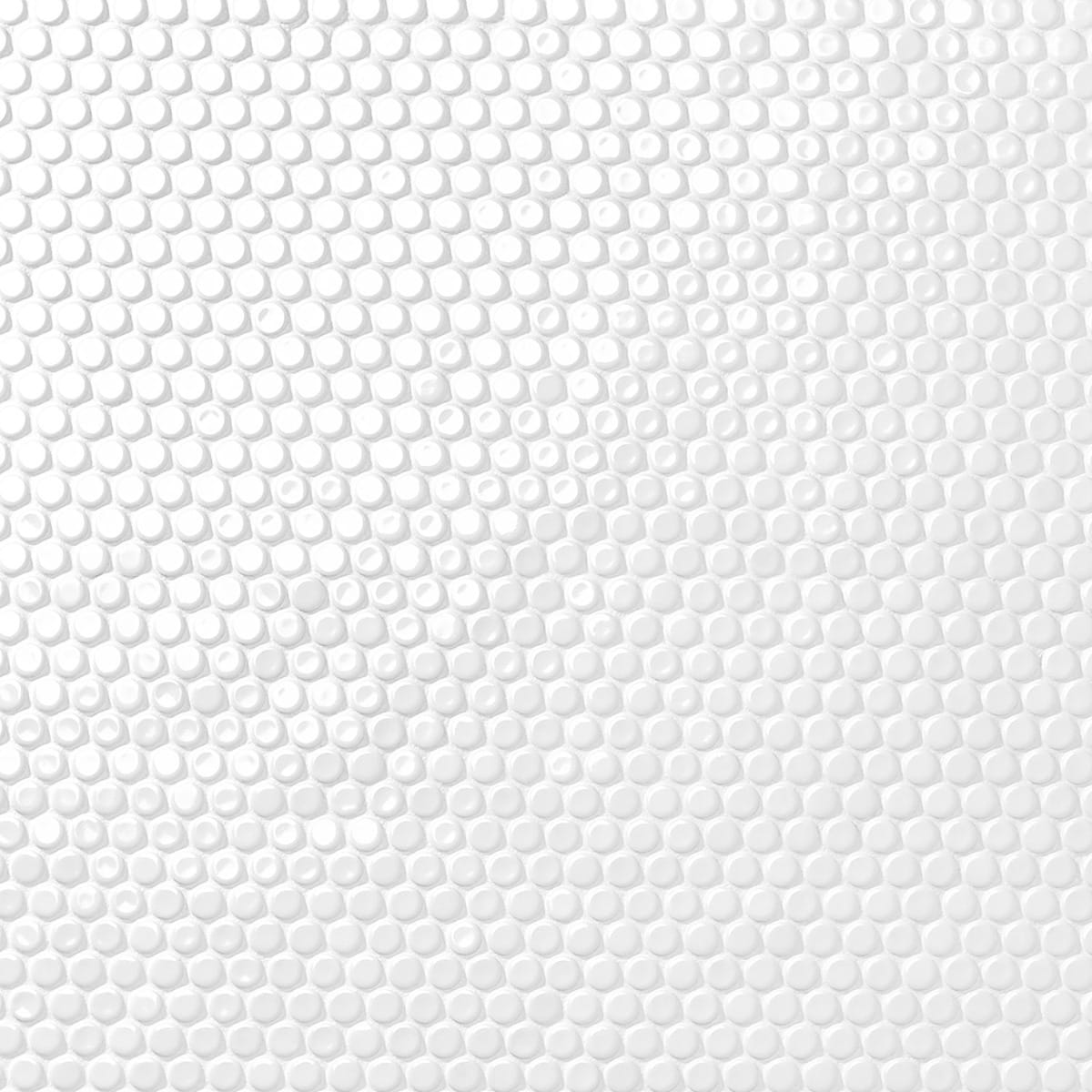 Solid White Penny Rounds Polished