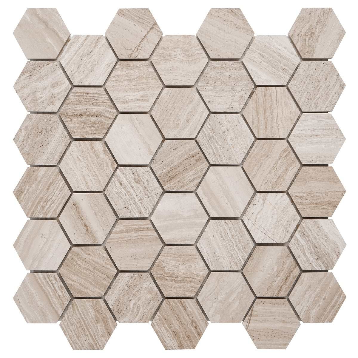 Beige 2" Hex Polished