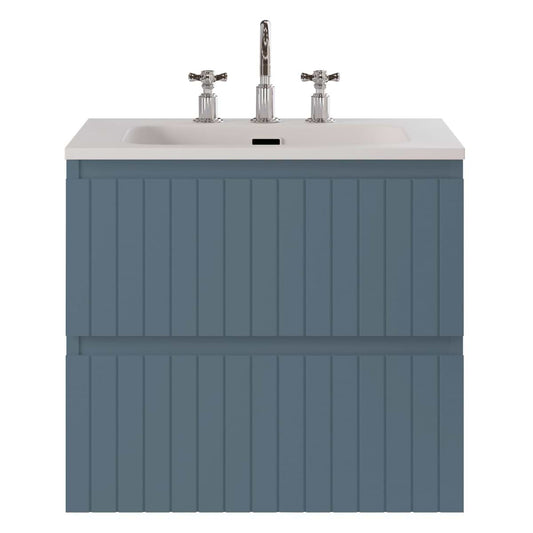 Adeline Denim 24" Single Vanity with Integrated Solid Surface Top