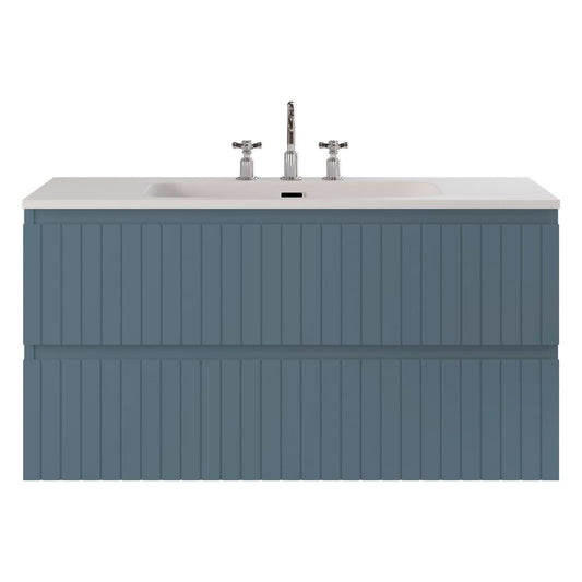 Adeline Denim 42" Single Vanity with Integrated Solid Surface Top