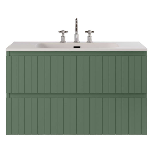 Adeline Forest 36" Single Vanity with Integrated Solid Surface Top