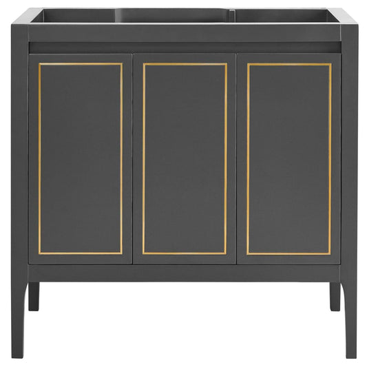 Province Charcoal and Gold 36" Single Vanity without Top