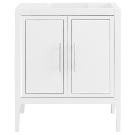 Province White and Silver 30" Single Vanity without Top