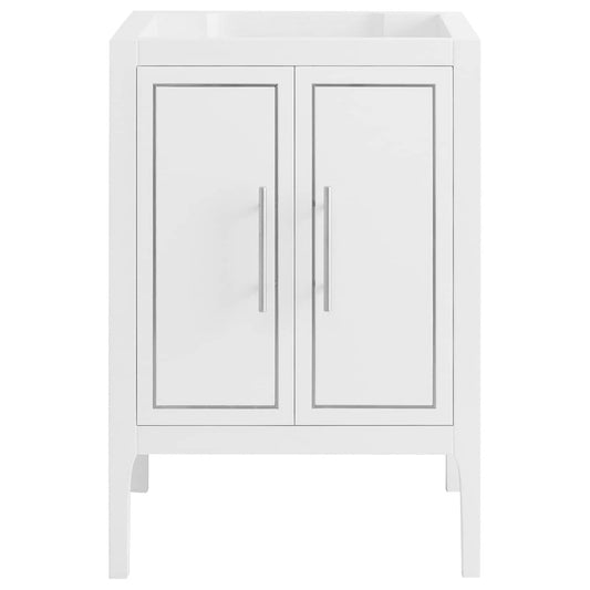 Province White and Silver 24" Single Vanity without Top