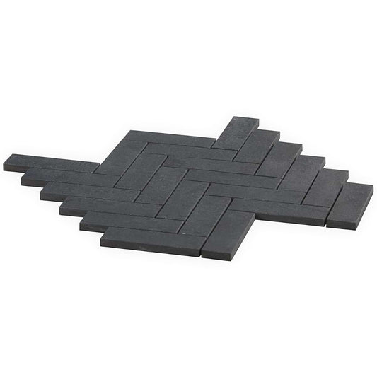 Black Gold Herringbone Matte