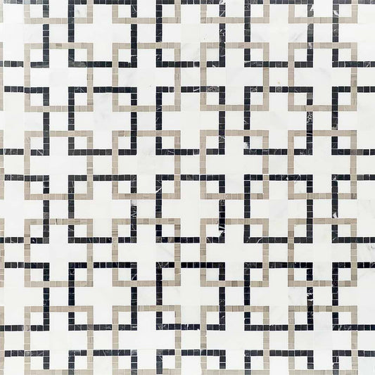 Pathway - Asian Statuary w/Athens Gray Nero Lines Polished