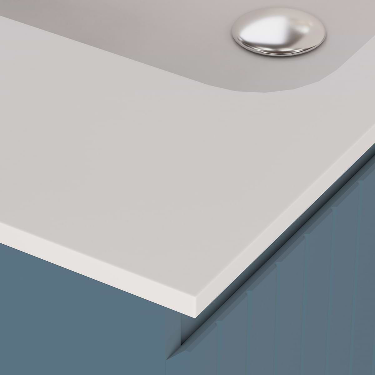 Adeline Denim 30" Single Vanity with Integrated Solid Surface Top