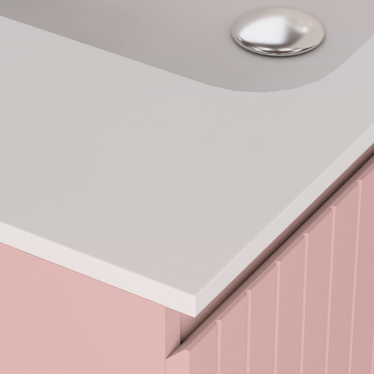 Adeline Rose 42" Single Vanity with Integrated Solid Surface Top