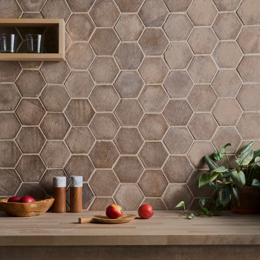 Gray 4" Hex Matte