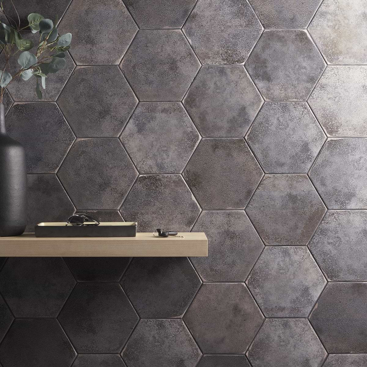 Antracite 9" Hex Polished