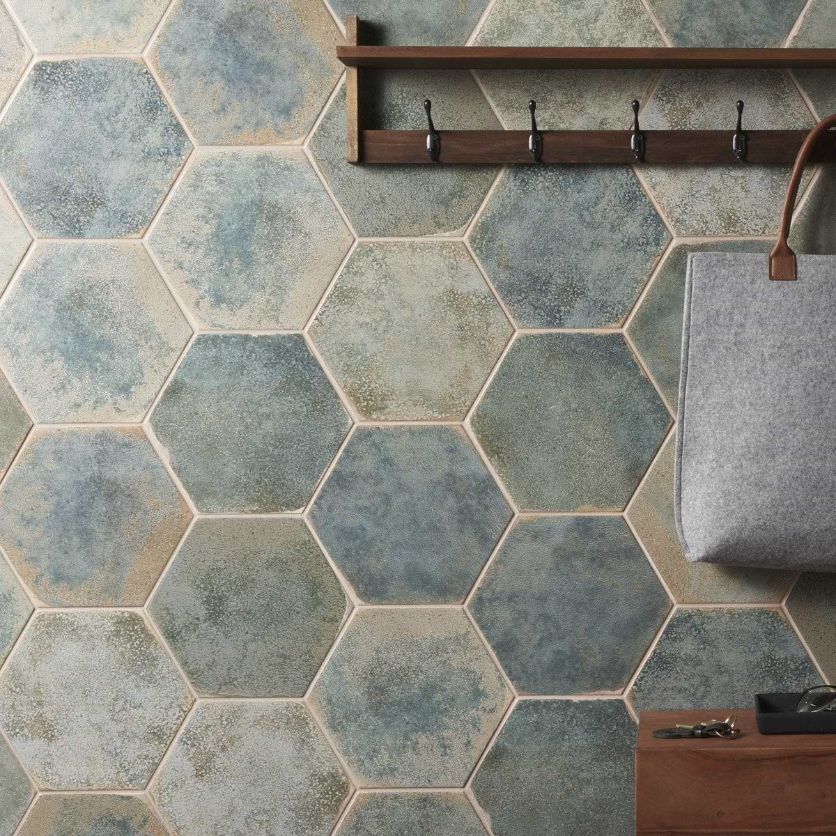 Green 9" Hex Polished