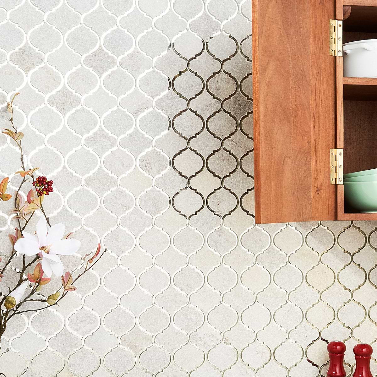 White Quartz Antique Mirror Line Polished