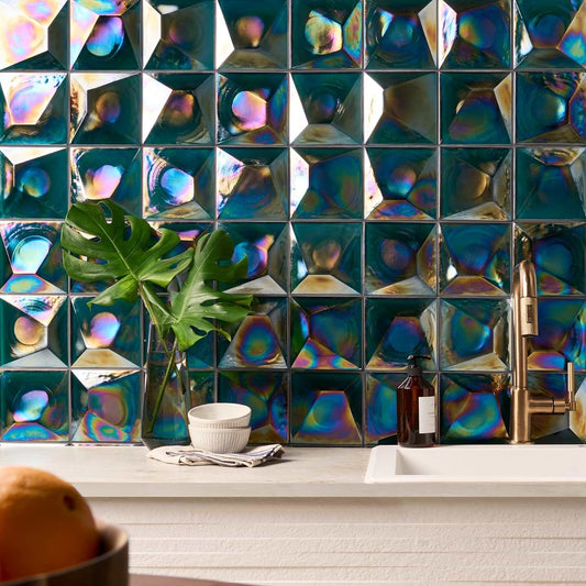 Teal 3D 6X6 Polished