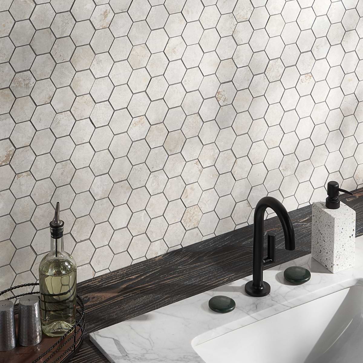 Ivory 2" Hex Matte