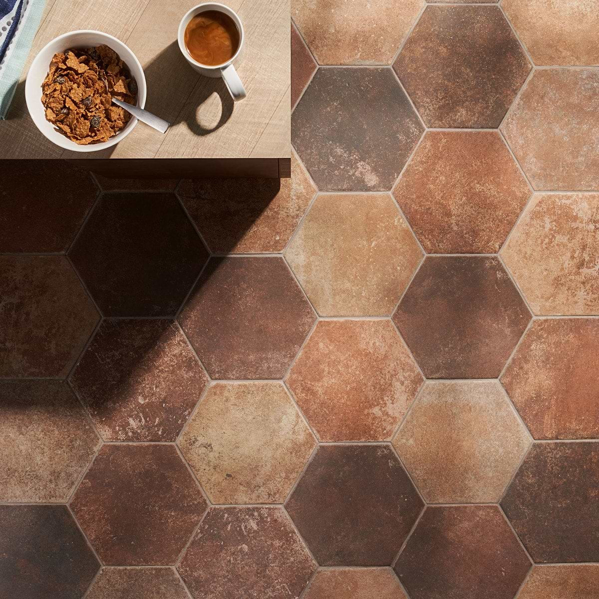 Marron 8" Hex Matte