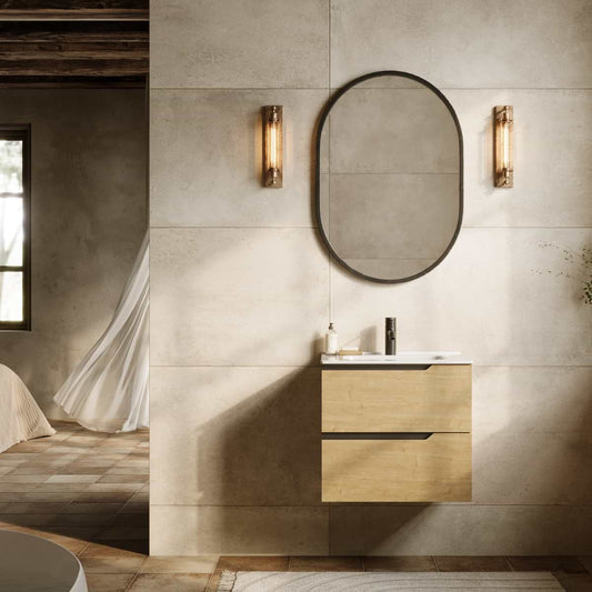 Duo Blonde Wood 24" Single Vanity without Top
