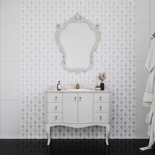 Azul - Blue Celeste Thassos Pearl Polished