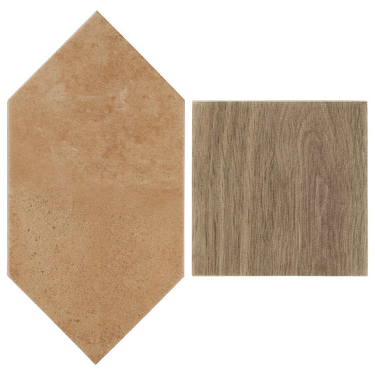 Terracotta Picket Willow Brown Square (KIT ONLY) 4X8 Matte