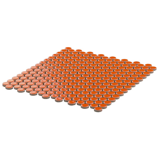 Rimmed Tangerine Penny Rounds Polished (discontinued)