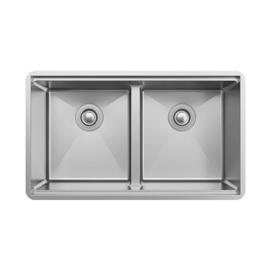 Workstation Sink with Basin Rack, Basket Strainer, Colander, and Cutting Board.