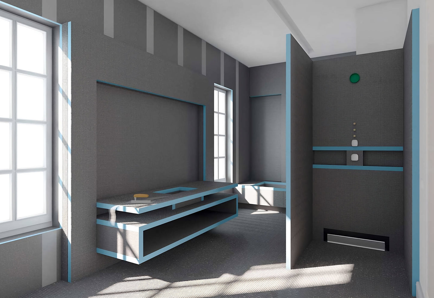 Wedi Waterproofing Extruded Polystyrene Cement Resin Coated Boards w/ Fiberglass Mesh 48" x 32" x ½" With Heat Insulation for Shower Wall & Floor