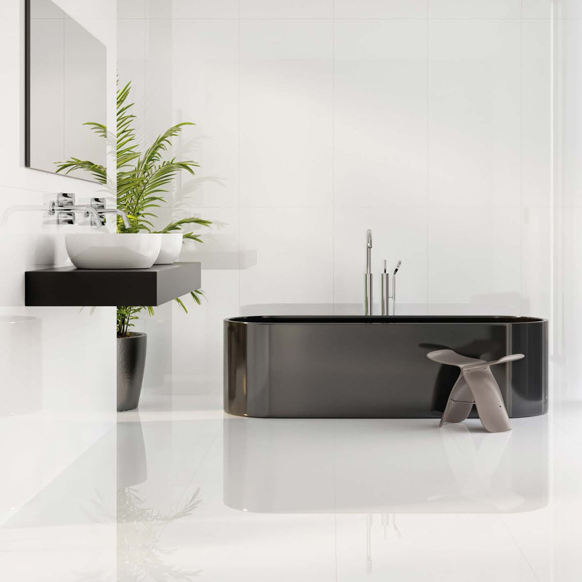 Full White Polished 24x48