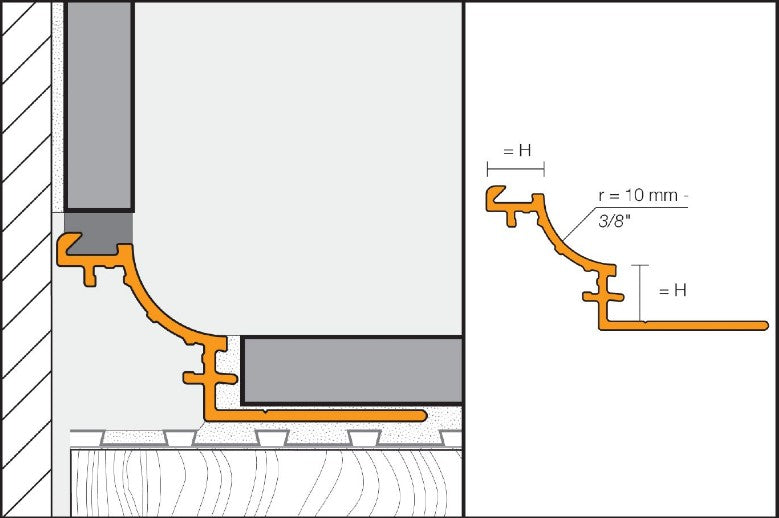 Nickel Thick Trim Outside Corner