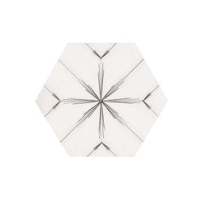 Compass Drawn Stone Drawn Stone Hex 8x9