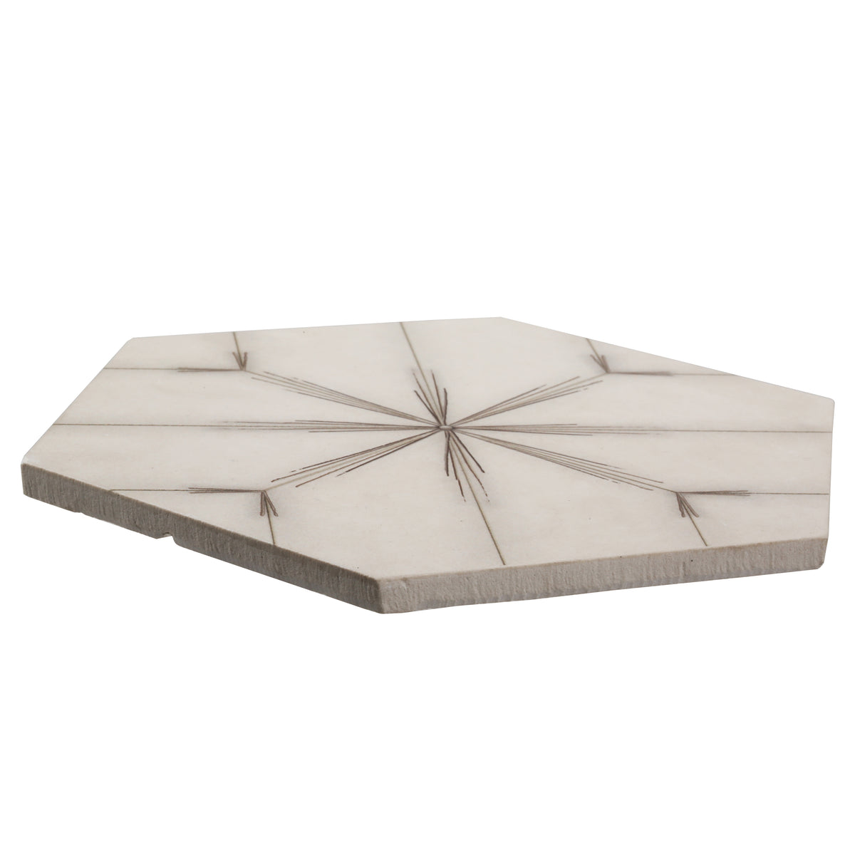 Compass Drawn Stone Drawn Stone Hex 8x9