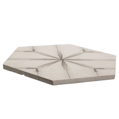 Compass Drawn Stone Drawn Stone Hex 8x9
