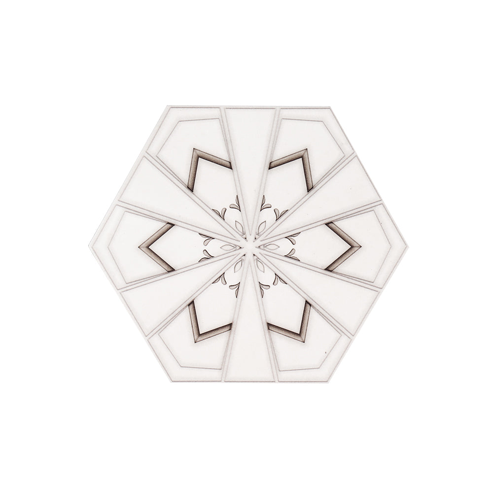 Geode Drawn Stone Drawn Stone Hex 8x9