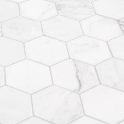 Wall Street White 2" Hexagon 11x13