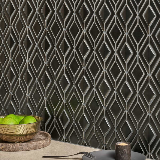 Baroque Glass Ravello Gun Metal Matte