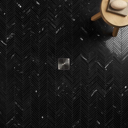 Marquina Herringbone 5X4 Polished