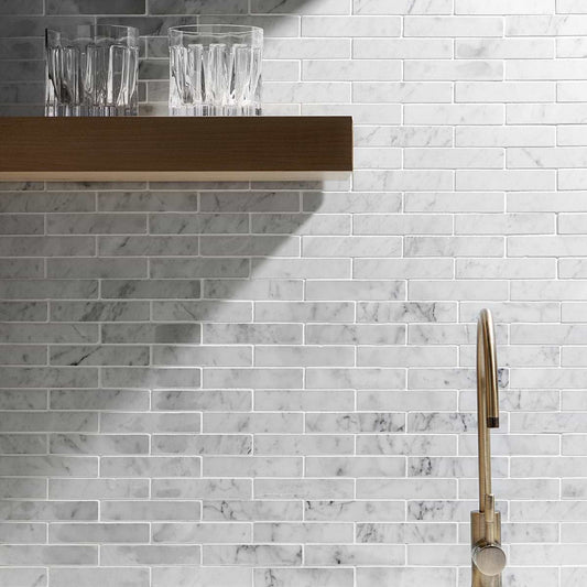 Carrara Piano Brick 3/4X4 Polished