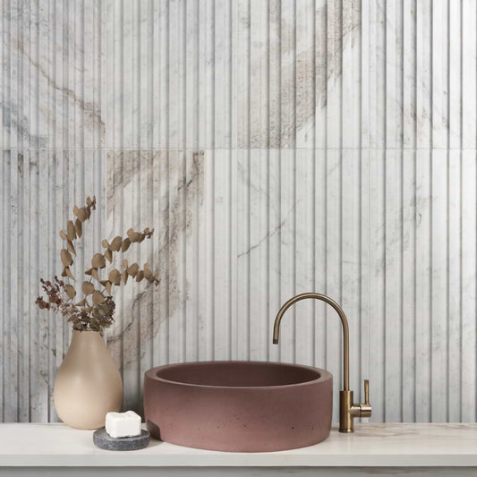 Alaska White Dimensional 12X24 Polished