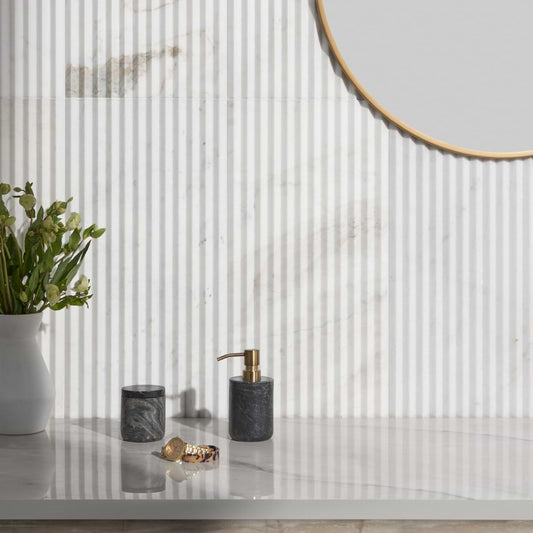 Alaska White Dimensional 12X24 Satin