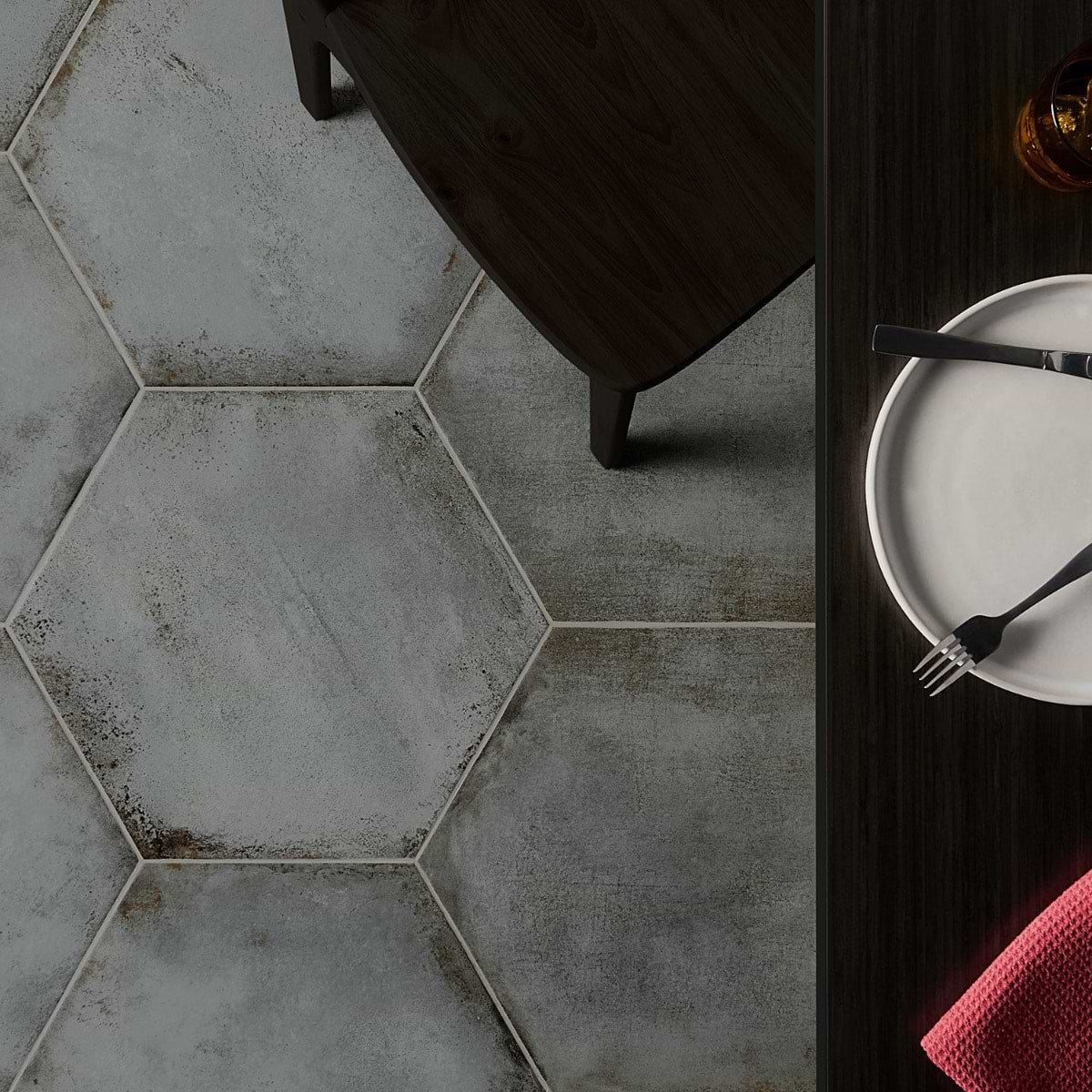 Gray 20" Hex Matte (discontinued)