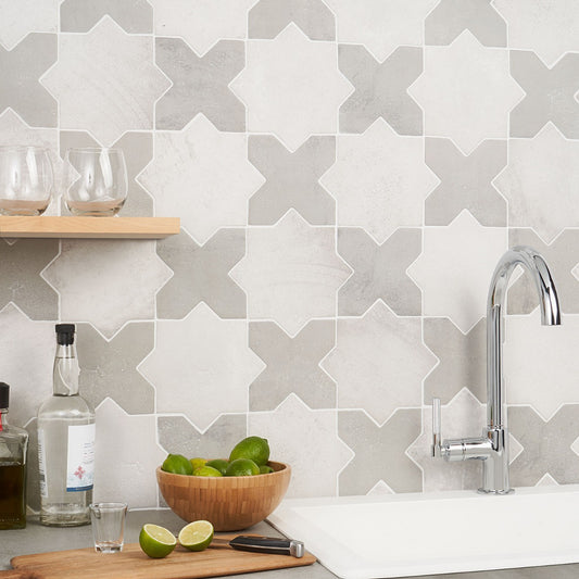 White Cross Dove Gray 6" Matte