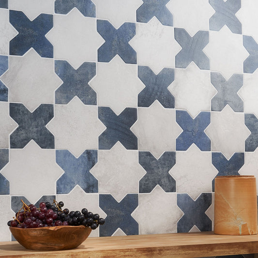 White Cross Denim Blue 6" Matte