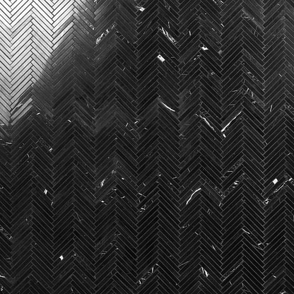 Marquina Herringbone 5X4 Polished