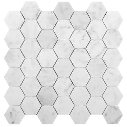 Carrara 2" Hex Polished
