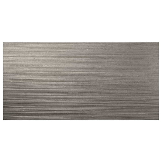 Tectonic Pleated Smoke Gray 24X48 Matte