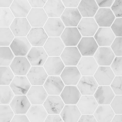 Carrara 2" Hex Polished