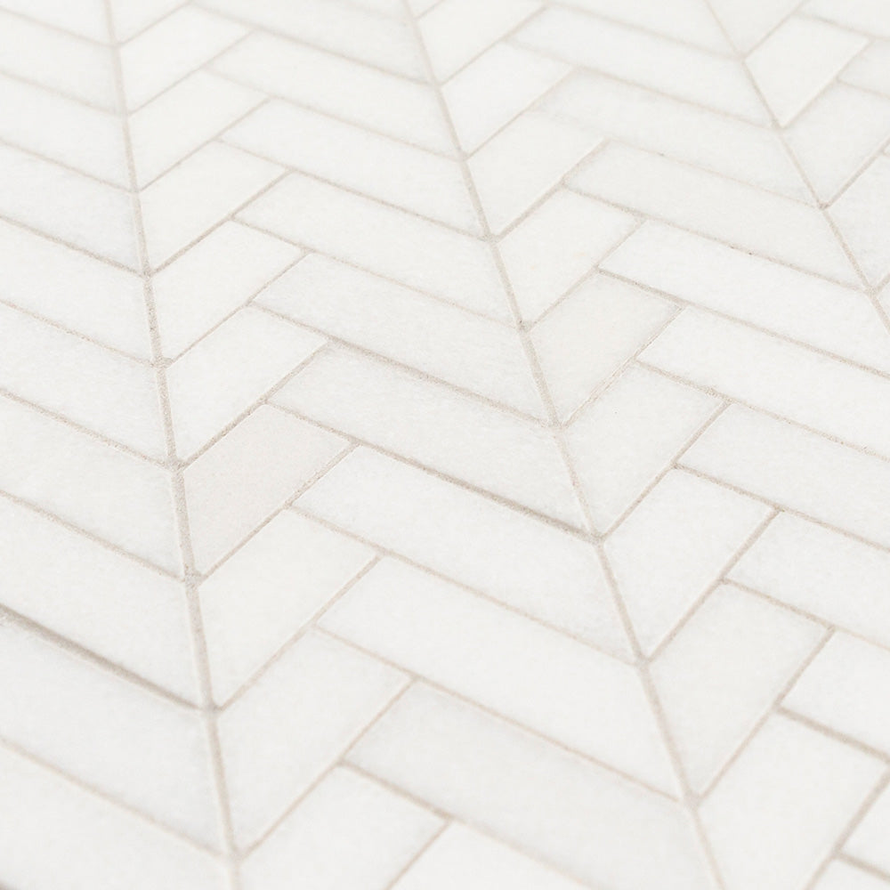 Thassos Mod Herringbone 11x12